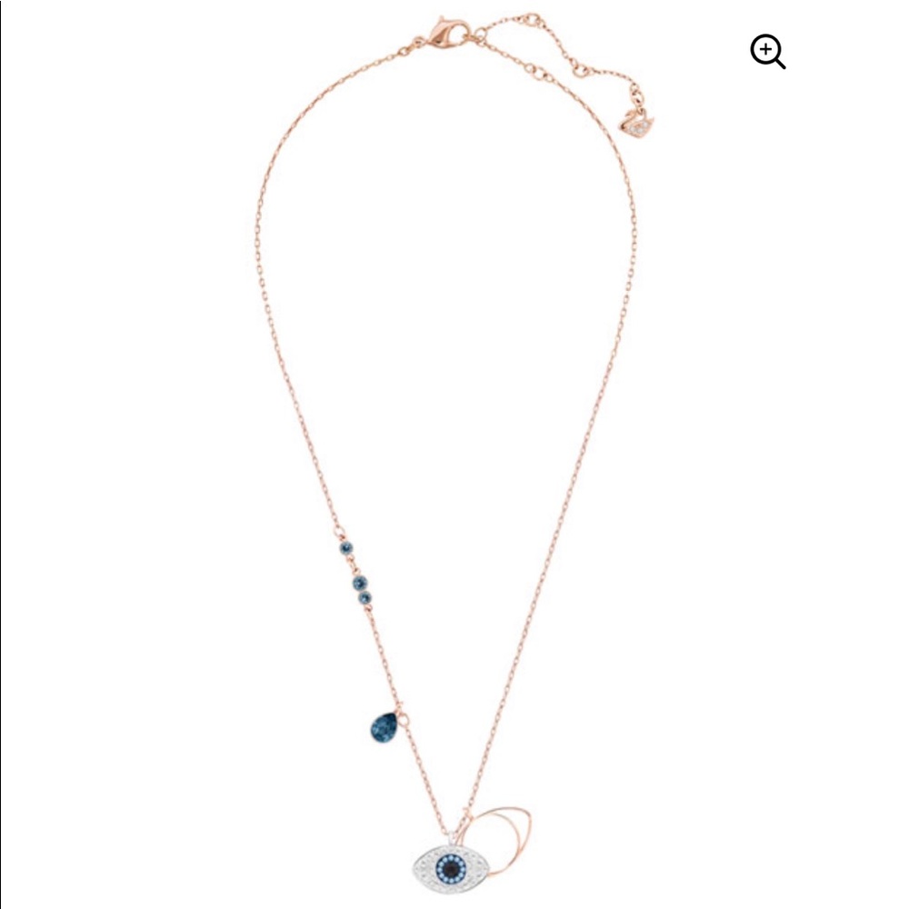Swarovski Duo Evil Eye Pendant Necklace